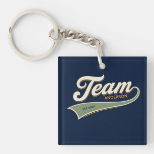 Team family gathering cold sport logo key ring