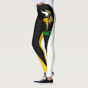 Team & Fan Black/Green/Gold/White Mascot Leggings