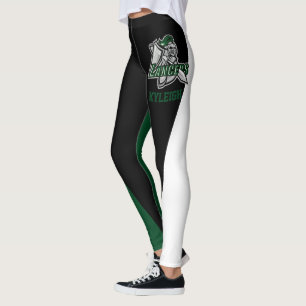 Team & Fan Green/Black/White Mascot Leggings