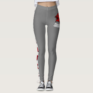 Team & Fan Grey/White/Red Mascot Leggings