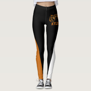 Team & Fan Orange/Black/White Mascot Leggings
