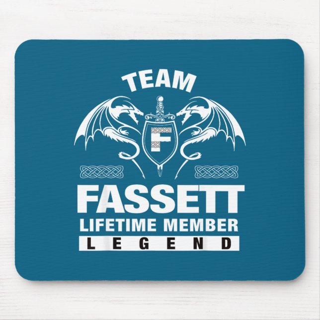 Team Fassett Lifetime Member Gift Design Mouse Mat (Front)