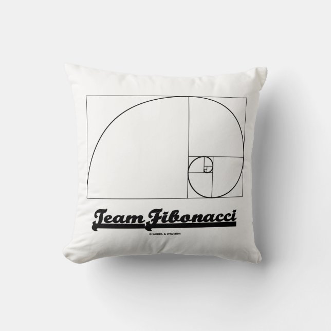 Team Fibonacci (Fibonacci Spiral) Cushion (Front)