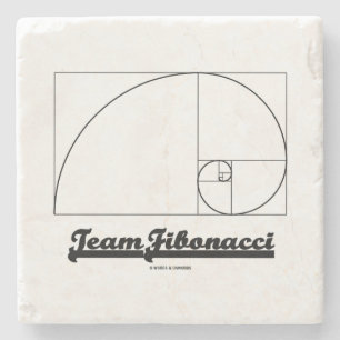 Team Fibonacci (Fibonacci Spiral) Stone Coaster