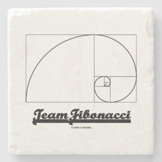 Team Fibonacci (Fibonacci Spiral) Stone Coaster