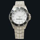 Team Fibonacci (Fibonacci Spiral) Watch<br><div class="desc">A Fibonacci spiral approximates the golden spiral using quarter-circle arcs inscribed in squares of integer Fibonacci-number sides, shown for square sizes 1, 1, 2, 3, 5, 8, 13, 21, and 34. Showcase your mathematical sense of proportion the next time you tell time with this watch featuring a Fibonacci spiral along...</div>