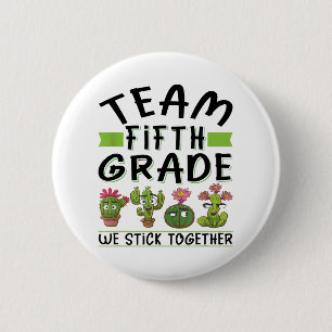 Team Fifth Grade Back To School Day Camo Teachers 6 Cm Round Badge