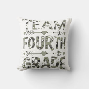 Team Fifth Grade Back To School Day Camo Teachers Cushion