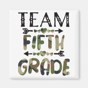 Team Fifth Grade Back To School Day Camo Teachers Magnet