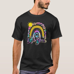Team Fifth Grade Squad Back To School Rainbow Kids T-Shirt