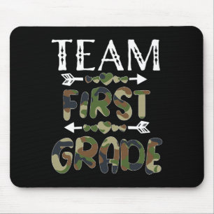 Team First Grade Back To School 1st Day Camo Teach Mouse Mat