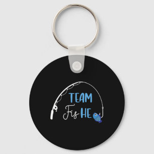 Team Fish He Shirt Fishing Gender Reveal Party Ann Key Ring