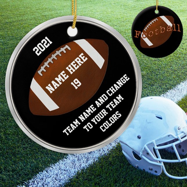 Team Football Ornaments Your TEXT and COLORS (Creator Uploaded)