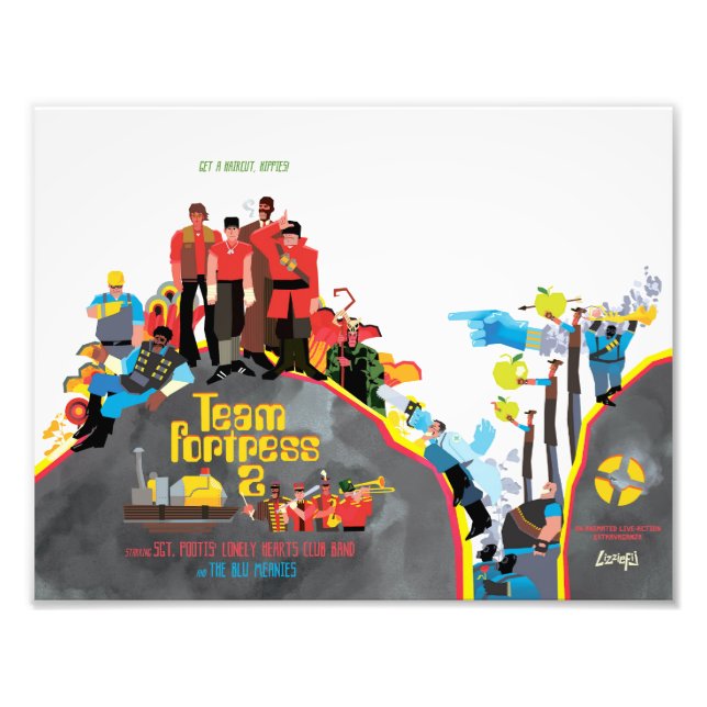 Team Fortress Sargeant Pootis art print (Front)