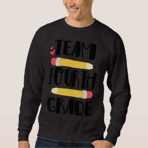 Team Fourth Grade  4th Back To School Teacher Stud Sweatshirt