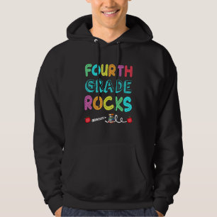 Team Fourth Grade Hello 4th Grade Rocks Back To Sc Hoodie
