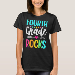 Team Fourth Grade Hello 4th Grade Rocks Back To Sc T-Shirt