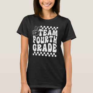Team Fourth Grade Peace Hand Groovy First Day Of S T-Shirt