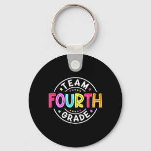Team Fourth Grade Teacher Back To School 4th Grade Key Ring