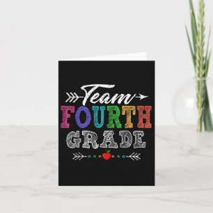 Team Fourth Grade Teacher Student Funny Back To Sc Card