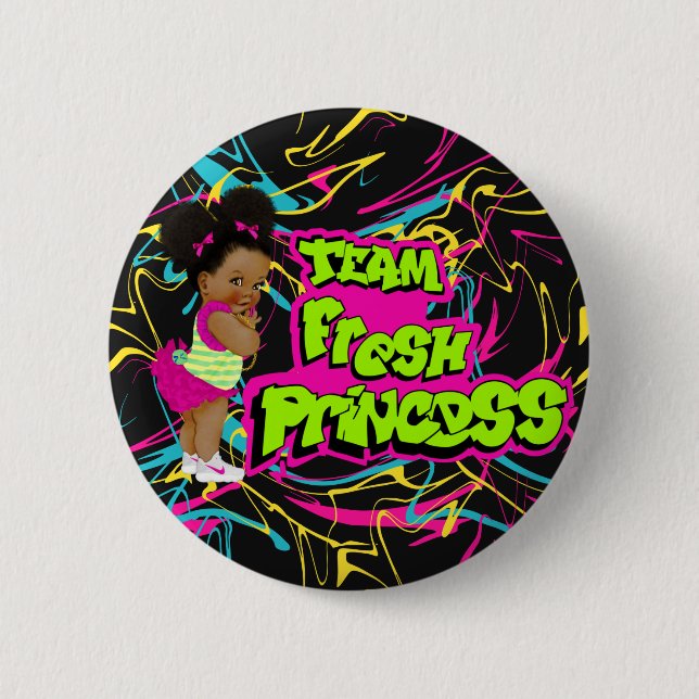 team fresh princess  6 cm round badge (Front)