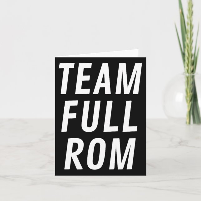 Team Full Rom Fitness Bodybuilding Gym Team Full R Card (Front)