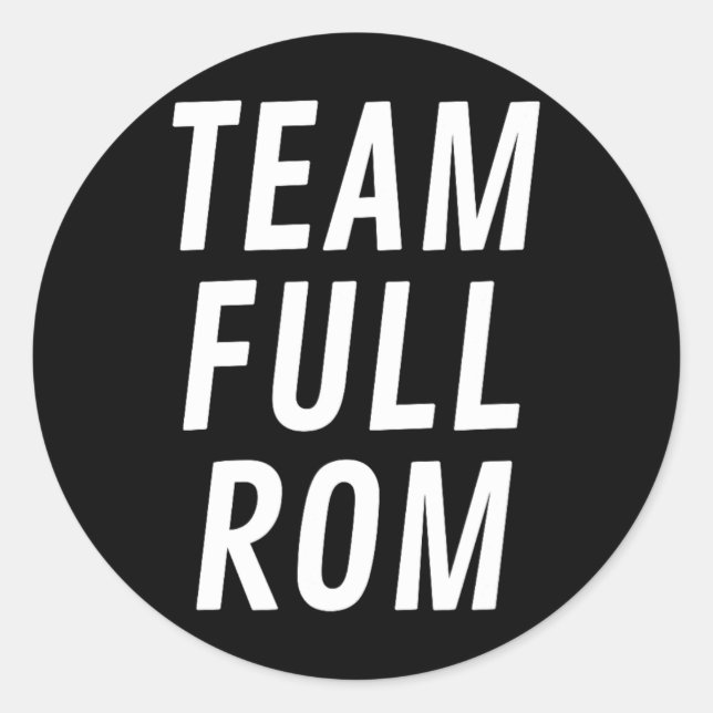 Team Full Rom Fitness Bodybuilding Gym Team Full R Classic Round Sticker (Front)