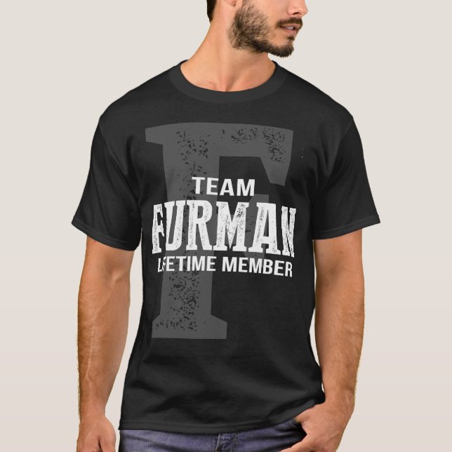 Team FURMAN Lifetime Member T-Shirt (Front)