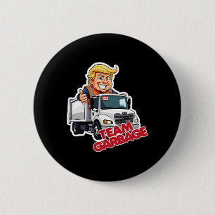 Team Garbyge 2025 Presidential Election Cute Trump 6 Cm Round Badge