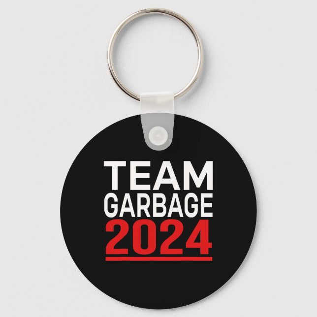 Team Garbyge For Trump  Key Ring (Front)