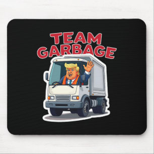 Team Garbyge Funny Trump Driving A Garbyge Truck D Mouse Mat