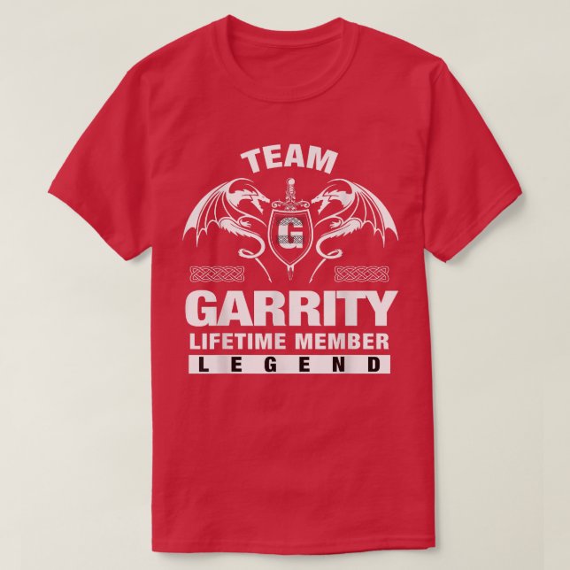 Team GARRITY Lifetime Member Gifts  T-Shirt (Design Front)