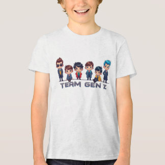 "Team Gen Z"-design by Maaya Prints, Boys' Tri-Blend Shirt
