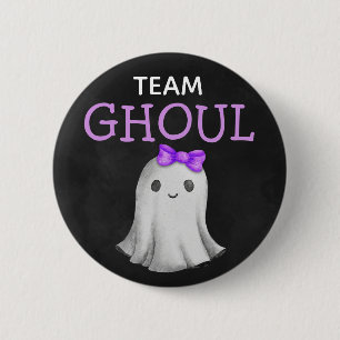 Team Ghoul Halloween gender reveal 6 Cm Round Badge