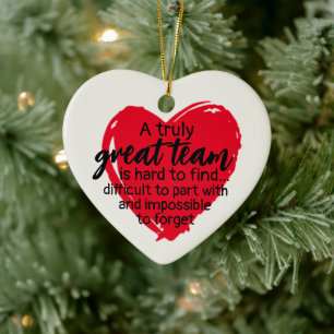 Team Gift Christmas Coworker  Ceramic Tree Decoration