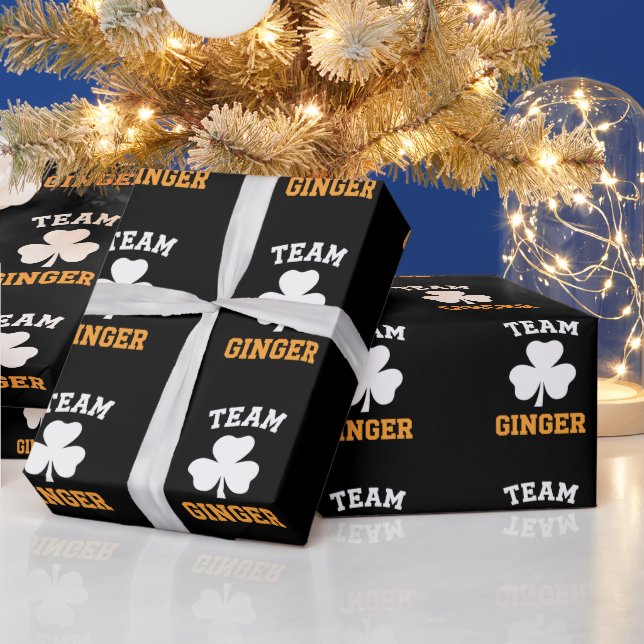 Team Ginger Red Head Funny Irish St Patrick's Day Wrapping Paper (Holidays)