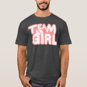 Team Girl Baby Party Footprints Baby Shower Gender T-Shirt