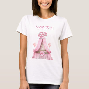 Team Girl Baby Shower 2025 Family Outfit T-Shirt