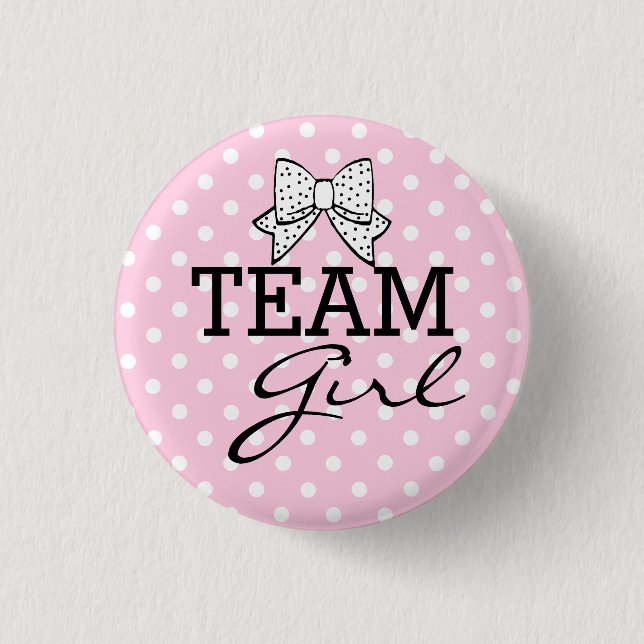 Team Girl-Baby Shower 3 Cm Round Badge (Front)
