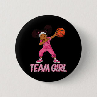 Team Girl Bysketbyll Bbyll Player  6 Cm Round Badge