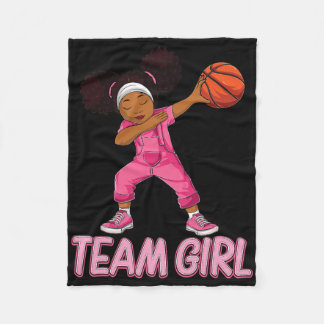 Team Girl Bysketbyll Bbyll Player  Fleece Blanket