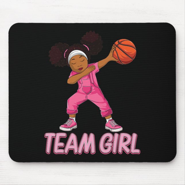 Team Girl Bysketbyll Bbyll Player  Mouse Mat (Front)