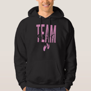 Team Girl Gender Reveal Baby Shower Pink Or Blue Hoodie