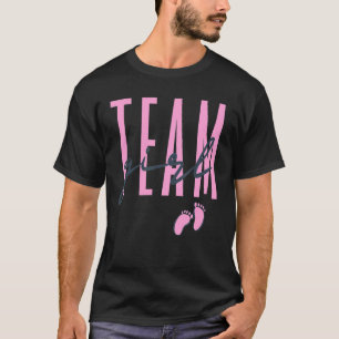 Team Girl Gender Reveal Baby Shower Pink Or Blue T-Shirt