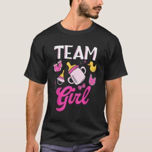 Team Girl Gender Reveal Party Baby Shower Matching T-Shirt