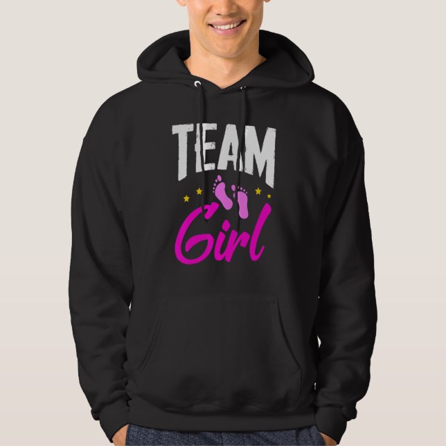 Team Girl Gender Reveal Party Team Pink Baby Annou Hoodie (Front)