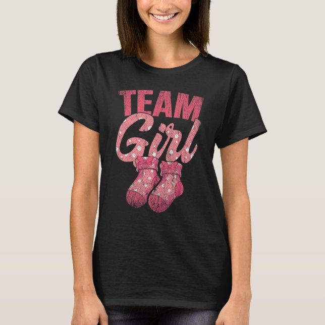 Team Girl Gender Reveal Party Team Pink Baby Annou T-Shirt (Front)