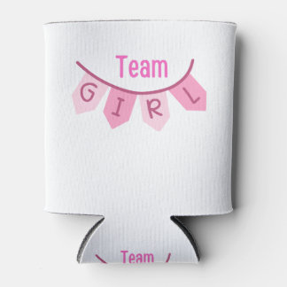 Team Girl, Gender Reveal Table Can Cooler 