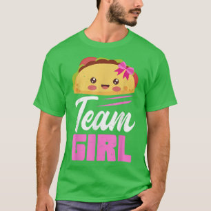 Team Girl Gender Reveal Taco Baby Party Pink T-Shirt