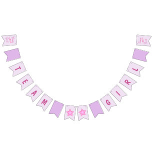 Team Girl Lilac Purple with Stars Bunting